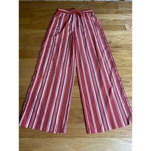 Young Usa women's striped tied elastic waist loose casual pants size medium